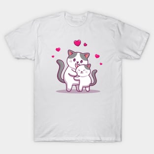 Cute Cat Mother With Baby Cat T-Shirt